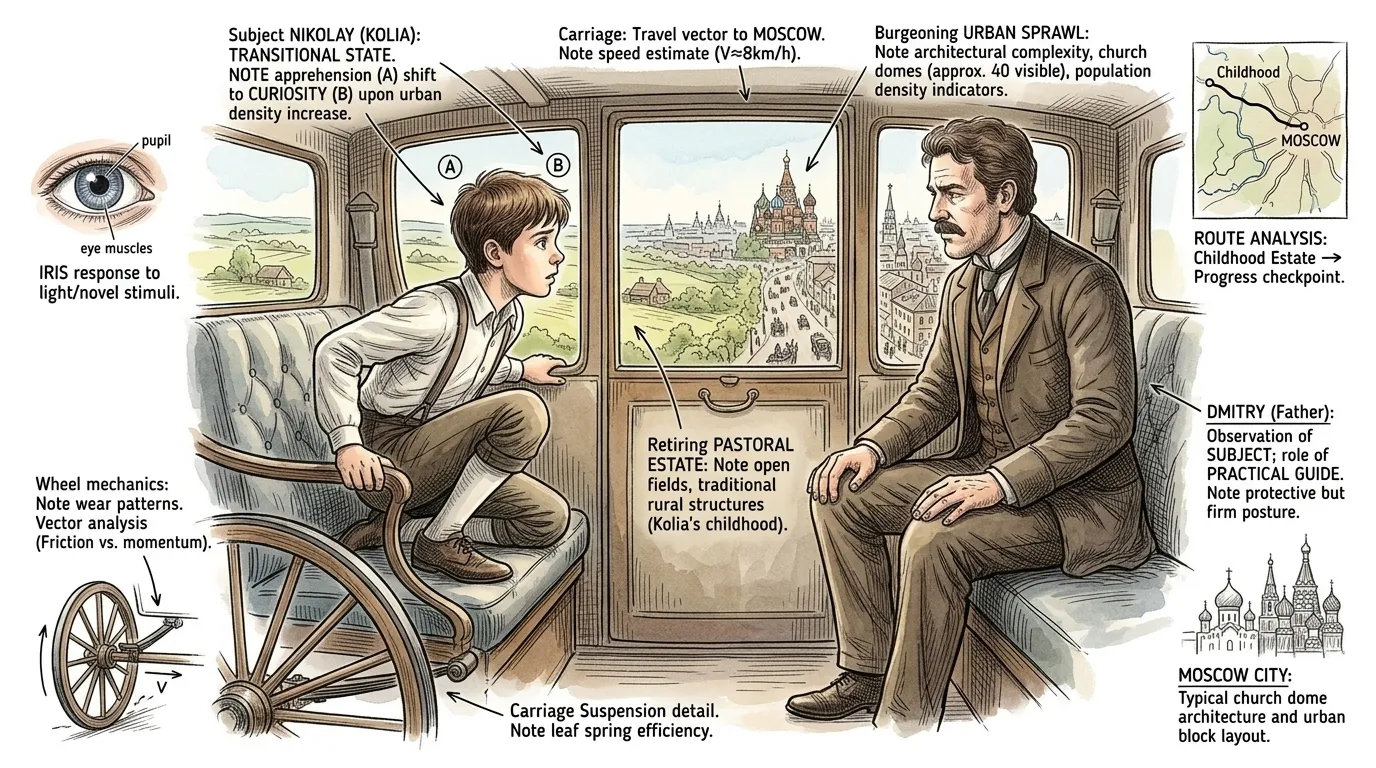 ️ Literary Fact: The journey to Moscow symbolizes a literal and metaphorical transition for Kolia. It marks the shift from the sheltered, pastoral world of his… ️ Literary Fact: The journey to Moscow symbolizes a literal and metaphorical transition for Kolia. It marks the shift from the sheltered, pastoral world of his…