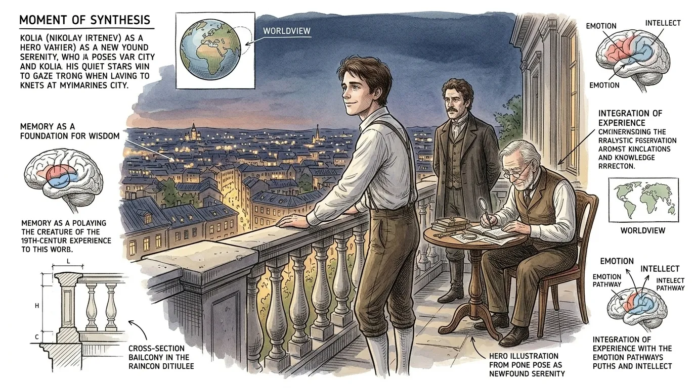 ️ Literary Fact: Following his moment of crisis, Kolia finds a new perspective. This scene depicts a shift from intellectual torment to a more integrated… ️ Literary Fact: Following his moment of crisis, Kolia finds a new perspective. This scene depicts a shift from intellectual torment to a more integrated…