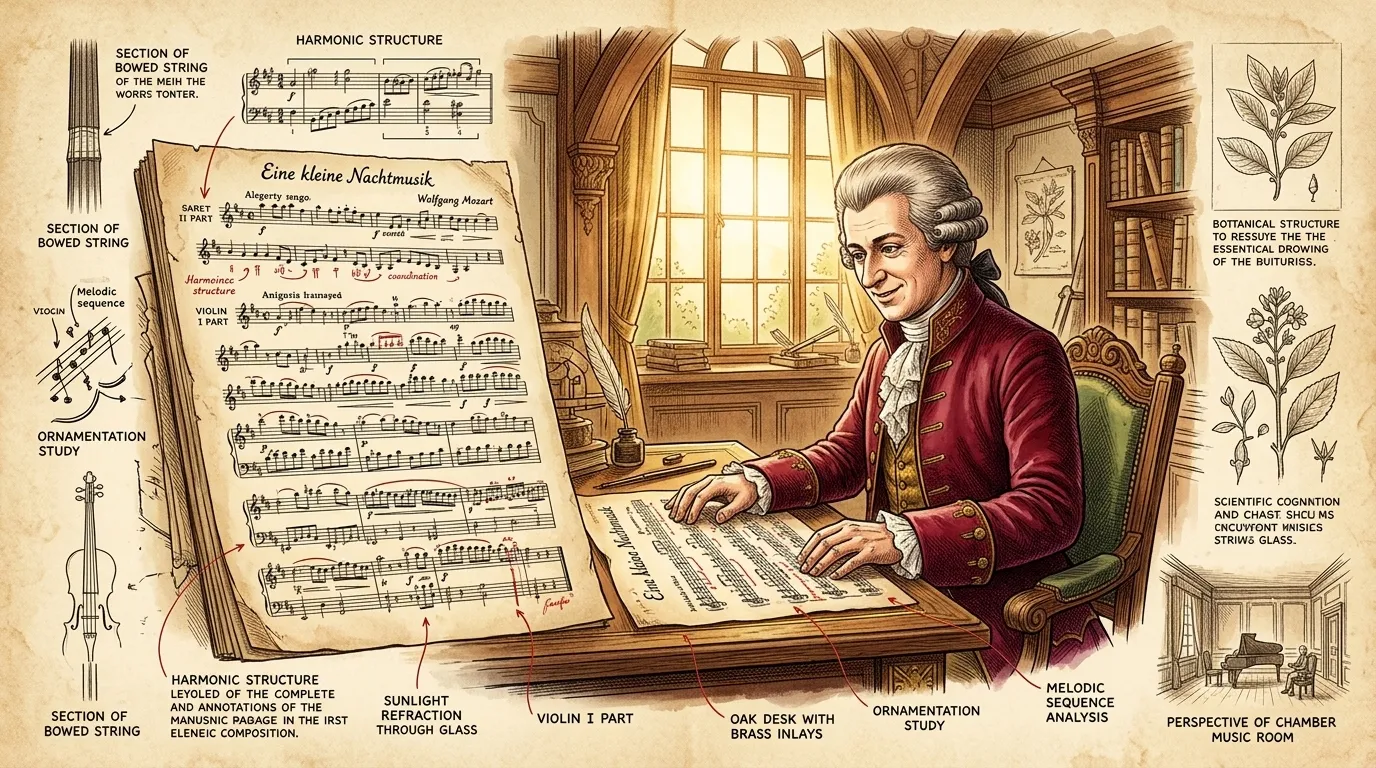 Eine kleine Nachtmusik by Wolfgang Amadeus Mozart (Vienna, Austria — 1787) — page 1