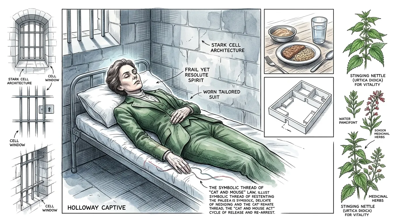 The government's response to WSPU militancy escalated to brutal force-feeding of hunger-striking prisoners. In 1913, under the 'Cat and Mouse Act,' Emmeline… The government's response to WSPU militancy escalated to brutal force-feeding of hunger-striking prisoners. In 1913, under the 'Cat and Mouse Act,' Emmeline…