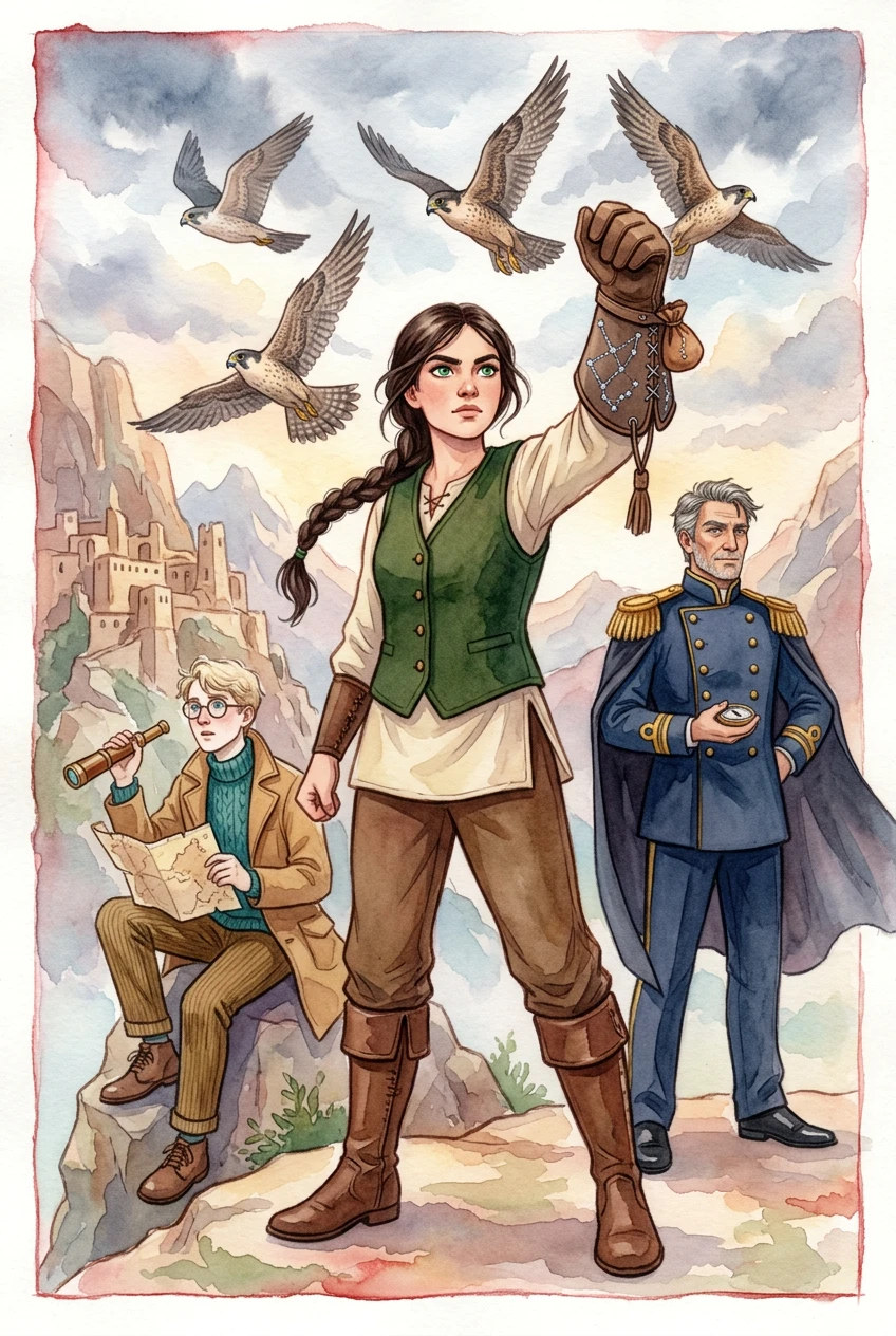 Five Fierce Falcons Fly Forward — book cover — Wonder Books Five Fierce Falcons Fly Forward — book cover — Wonder Books