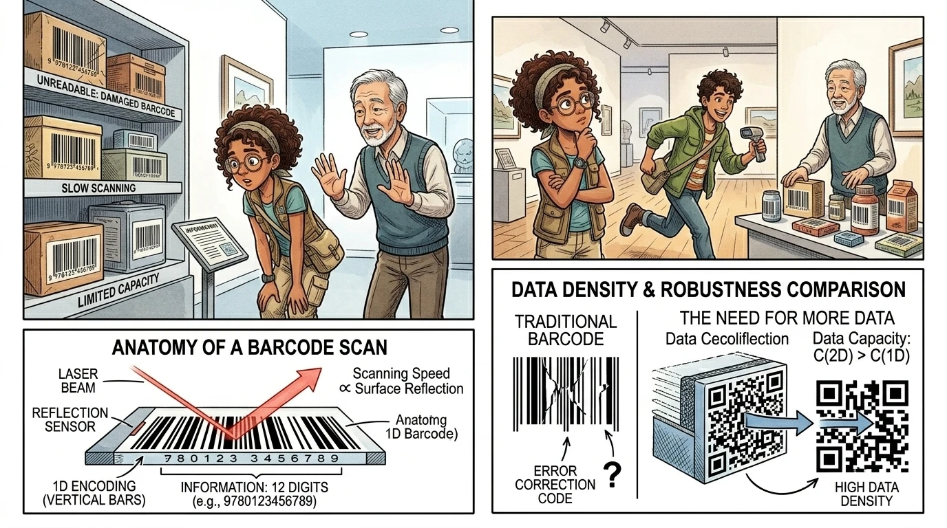 How QR Codes Were Invented — page 5 illustration — Wonder Inventions
