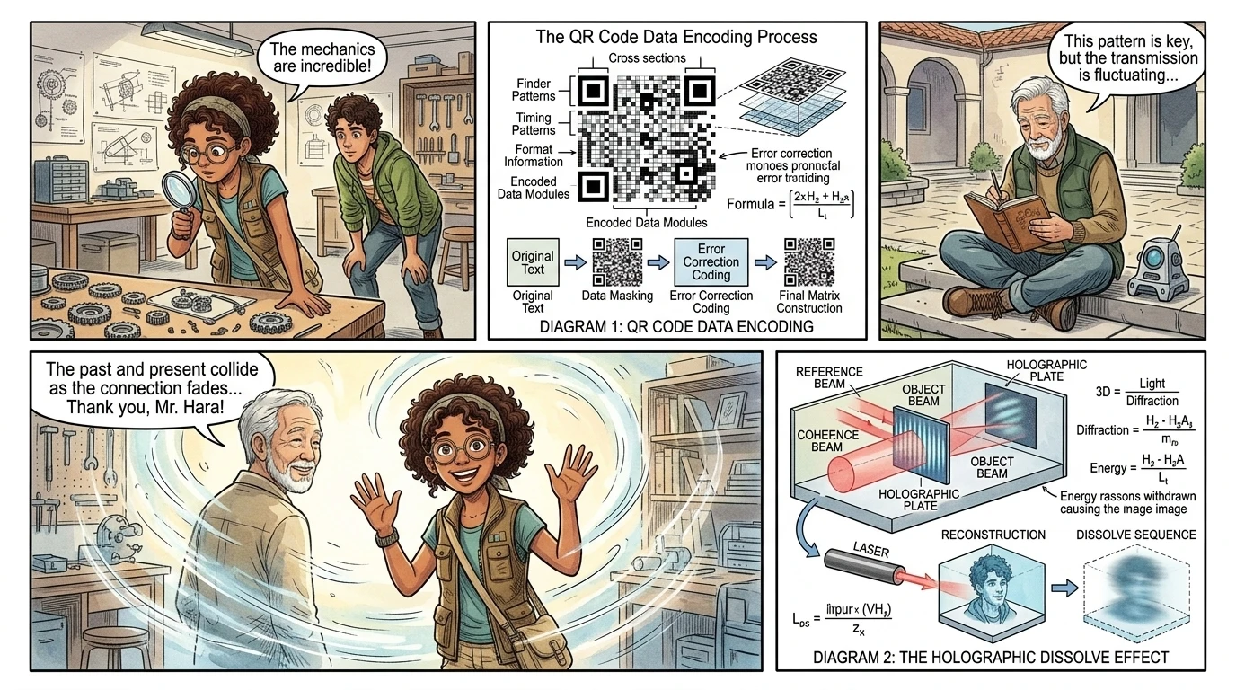 How QR Codes Were Invented — page 9 illustration — Wonder Inventions
