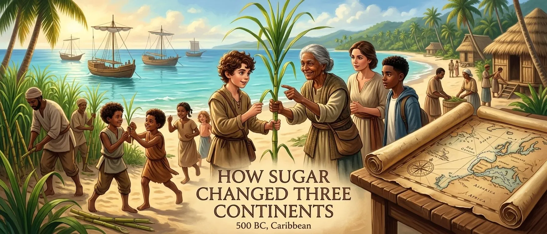 How Sugar Changed Three Continents (500 BC, Caribbean) — cover