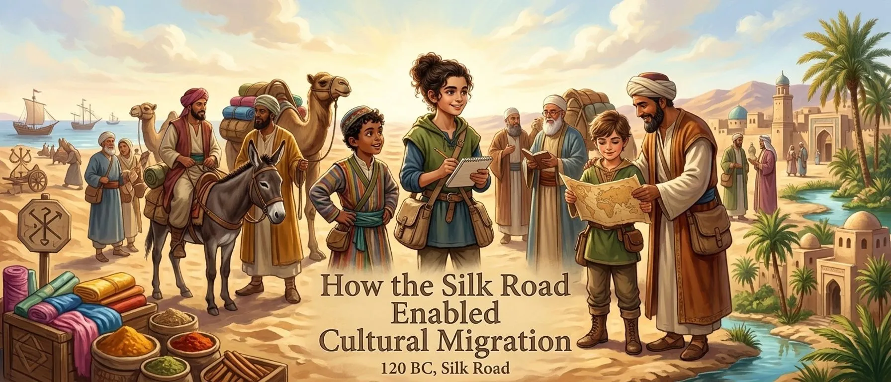 How the Silk Road Enabled Cultural Migration (120 BC, Silk Road) — cover