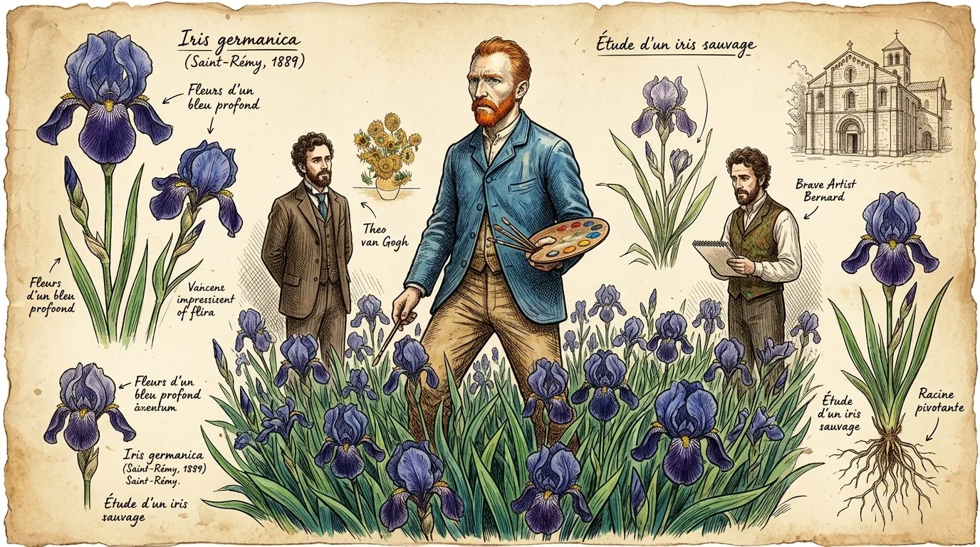 Irises by Vincent van Gogh (Saint-Rémy, France — 1889) — cover