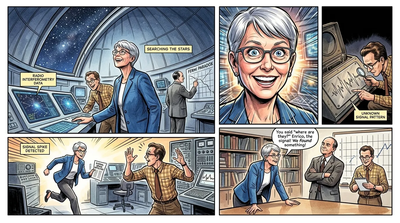 Jill Tarter — page 1 illustration — Wonder Science