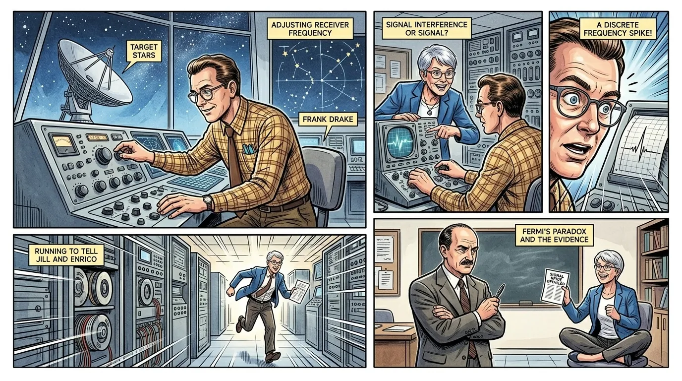 Jill Tarter — page 3 illustration — Wonder Science