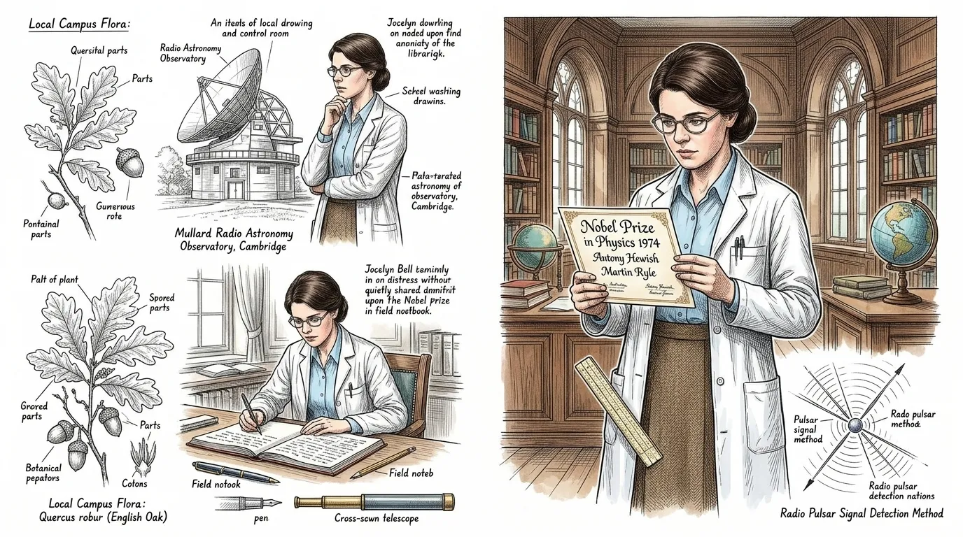 Jocelyn Bell Burnell — page 9 illustration — Wonder Science