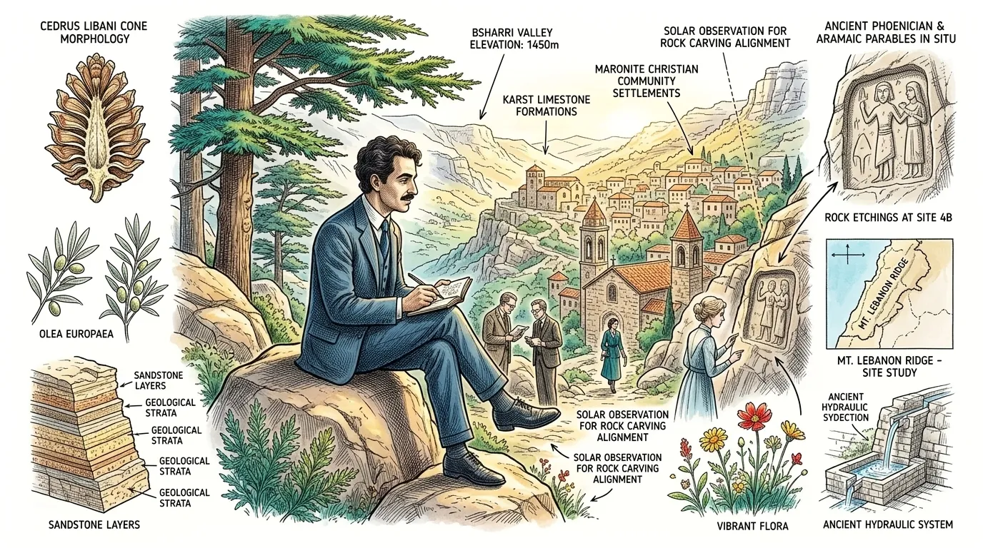 Khalil Gibran's origins were rooted in the rugged, spiritual landscape of Bsharri, a mountain village in Ottoman Syria, in 1883. Khalil Gibran's origins were rooted in the rugged, spiritual landscape of Bsharri, a mountain village in Ottoman Syria, in 1883.