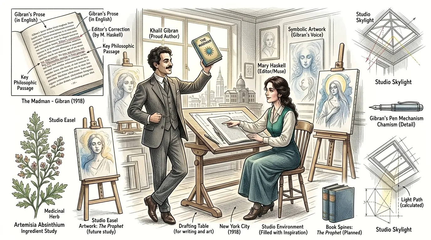 Returning to New York, Gibran established his studio and deepened his ties with Mary Haskell, a remarkable educator and patron who became an indispensable… Returning to New York, Gibran established his studio and deepened his ties with Mary Haskell, a remarkable educator and patron who became an indispensable…
