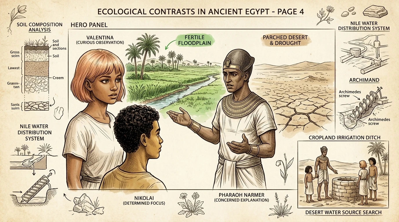 Teodoro, ever practical, asked the question on both their minds. "But...why are we here?" Narmer gestured towards the fertile fields lining the Nile. Teodoro, ever practical, asked the question on both their minds. "But...why are we here?" Narmer gestured towards the fertile fields lining the Nile.