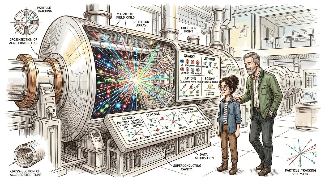 In the heart of the atom, a storm of particles dances – quarks, leptons, bosons – an intricate ballet governed by nature's most fundamental forces. In the heart of the atom, a storm of particles dances – quarks, leptons, bosons – an intricate ballet governed by nature's most fundamental forces.
