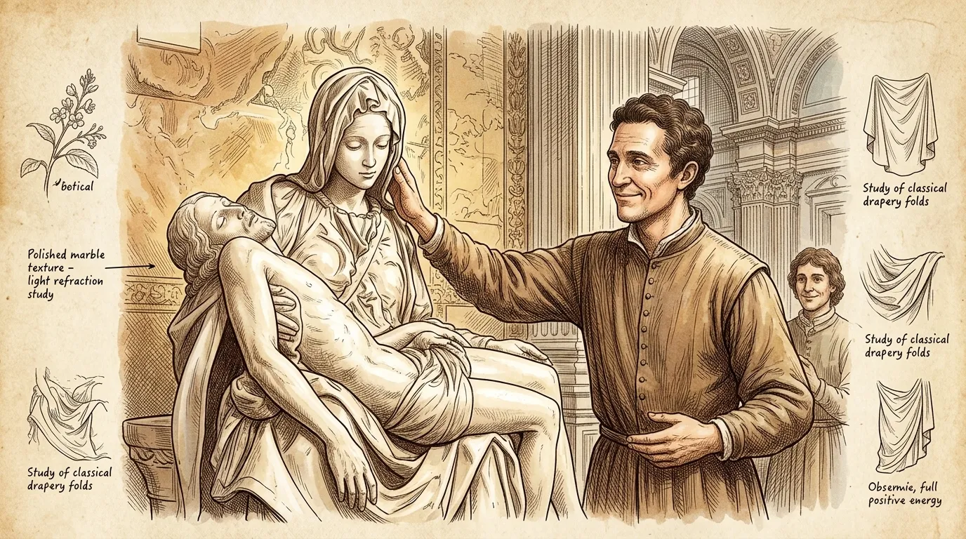 Pietà by Michelangelo (Vatican City, Rome — 1499) — page 1 illustration — Wonder Arts