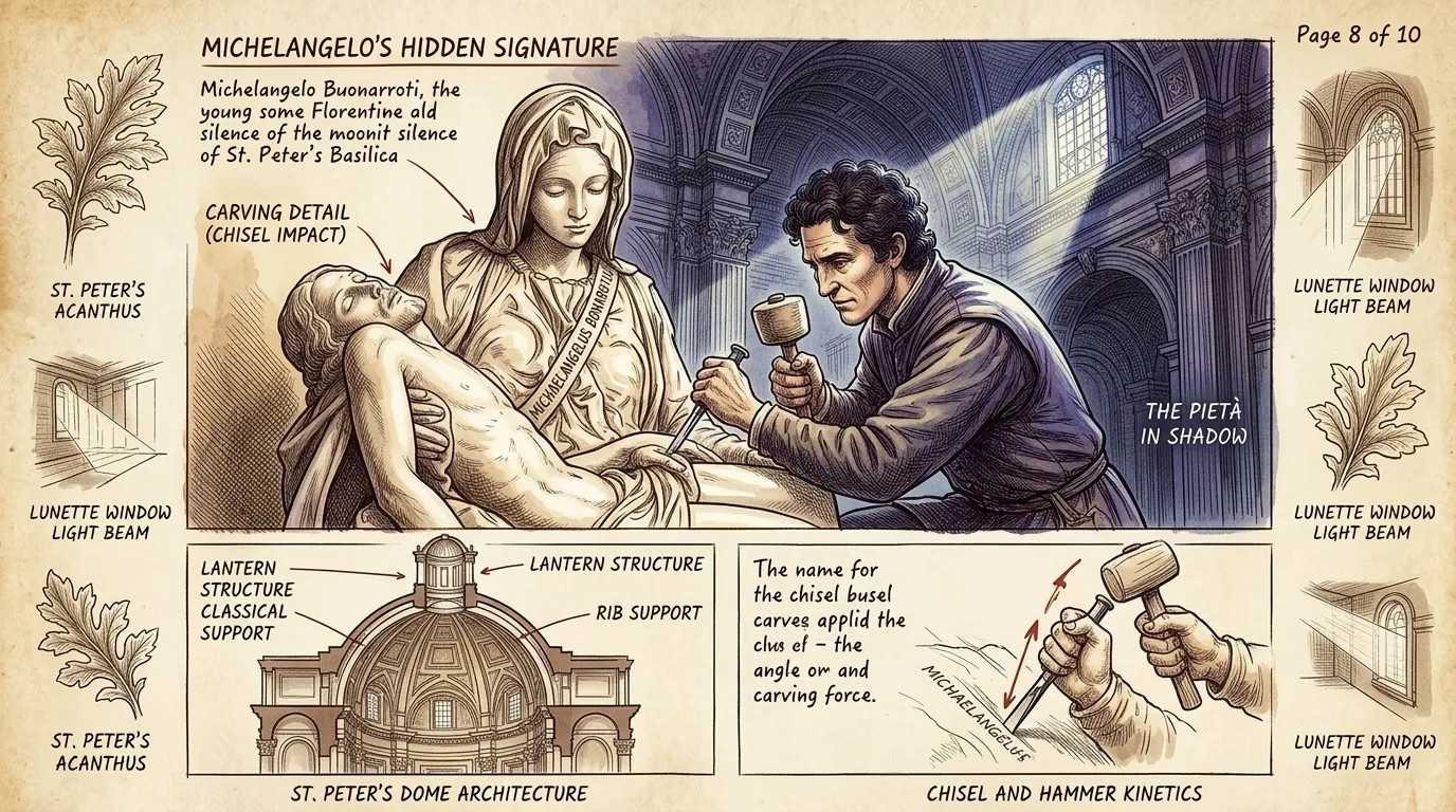 Pietà by Michelangelo (Vatican City, Rome — 1499) — page 8 illustration — Wonder Arts