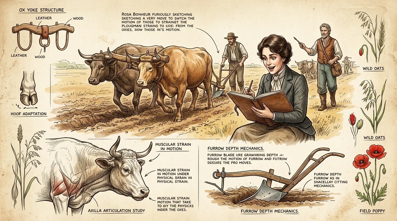 Ploughing in the Nivernais by Rosa Bonheur (France — 1849) — page 5 illustration — Wonder Arts