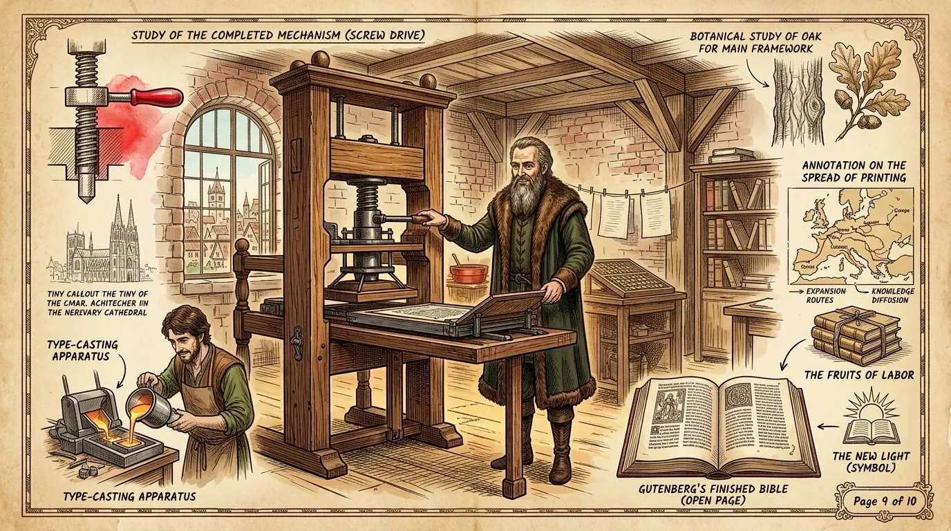Printing Press by Johannes Gutenberg (Mainz, Germany — c. 1440) — page 9