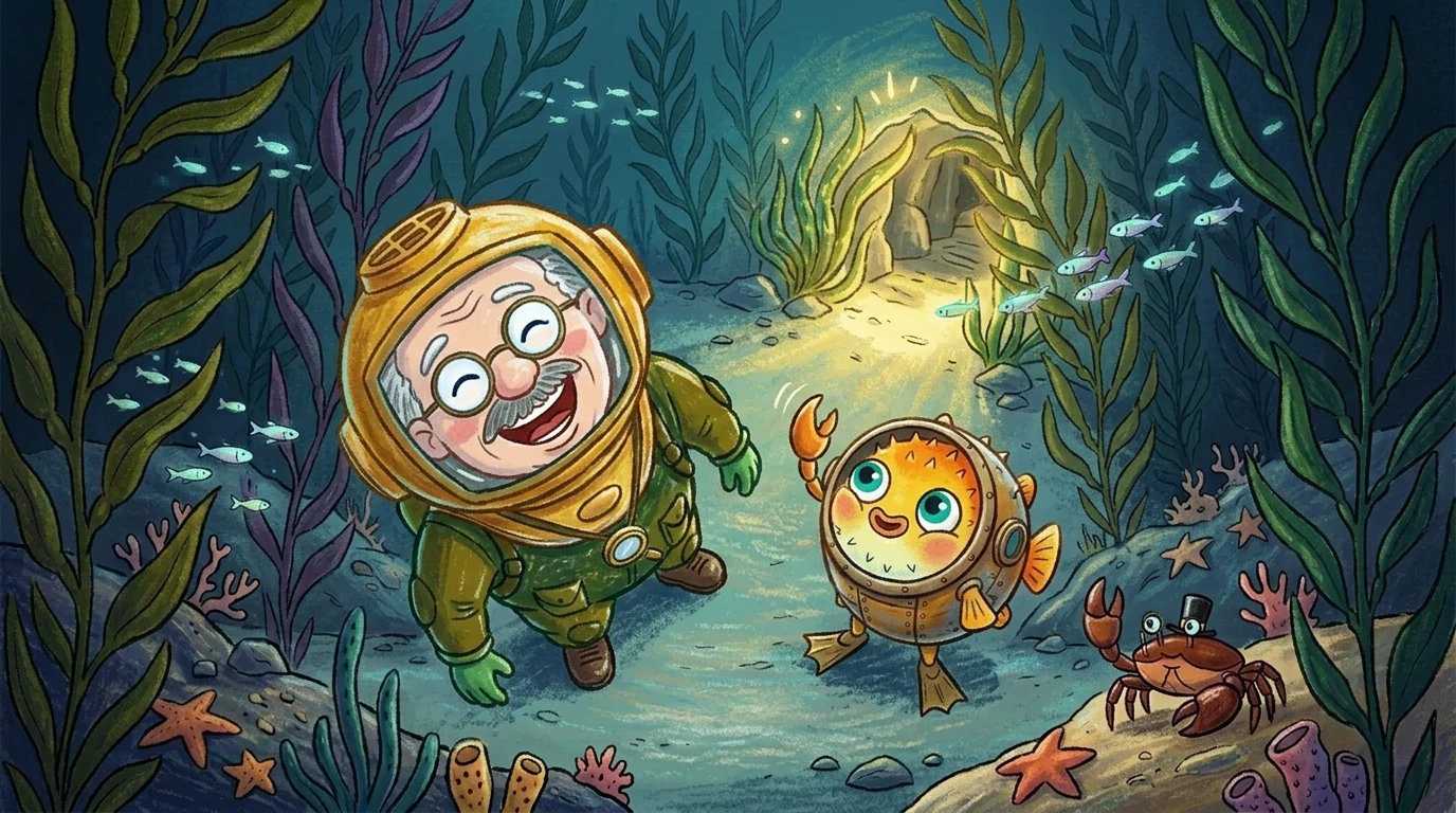 Pip puffed himself up again, a mischievous glint in his eye. "I know! I saw a crab wearing a tiny top hat and monocle earlier!" Before Professor Bumble could… Pip puffed himself up again, a mischievous glint in his eye. "I know! I saw a crab wearing a tiny top hat and monocle earlier!" Before Professor Bumble could…