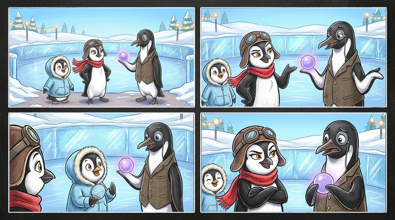 Purple Penguins Play Ping Pong — page 3