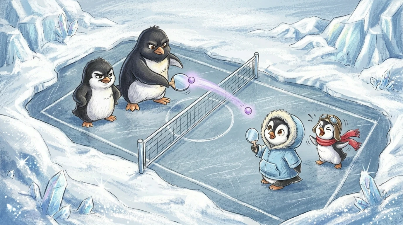Purple Penguins Play Ping Pong — page 4