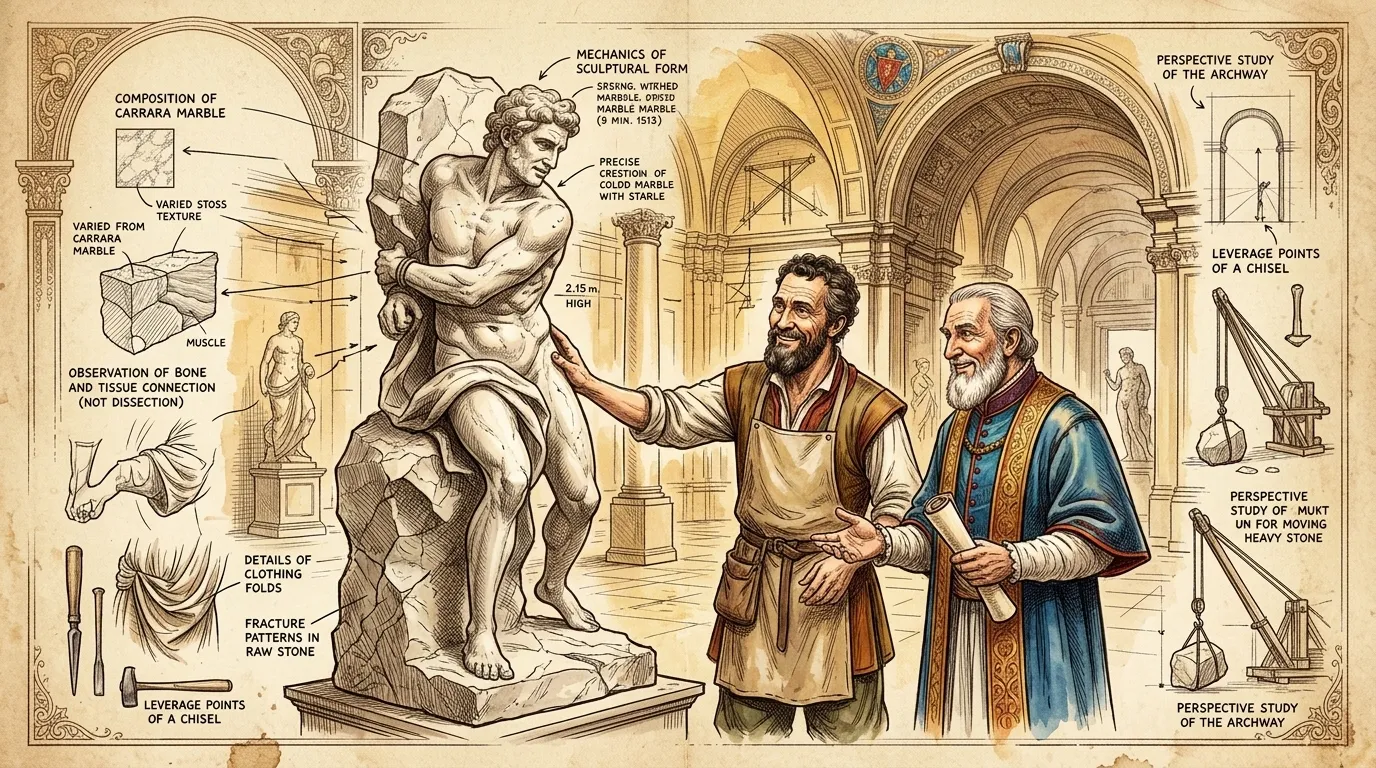 Rebellious Slave by Michelangelo (Paris, France — 1513) — page 1
