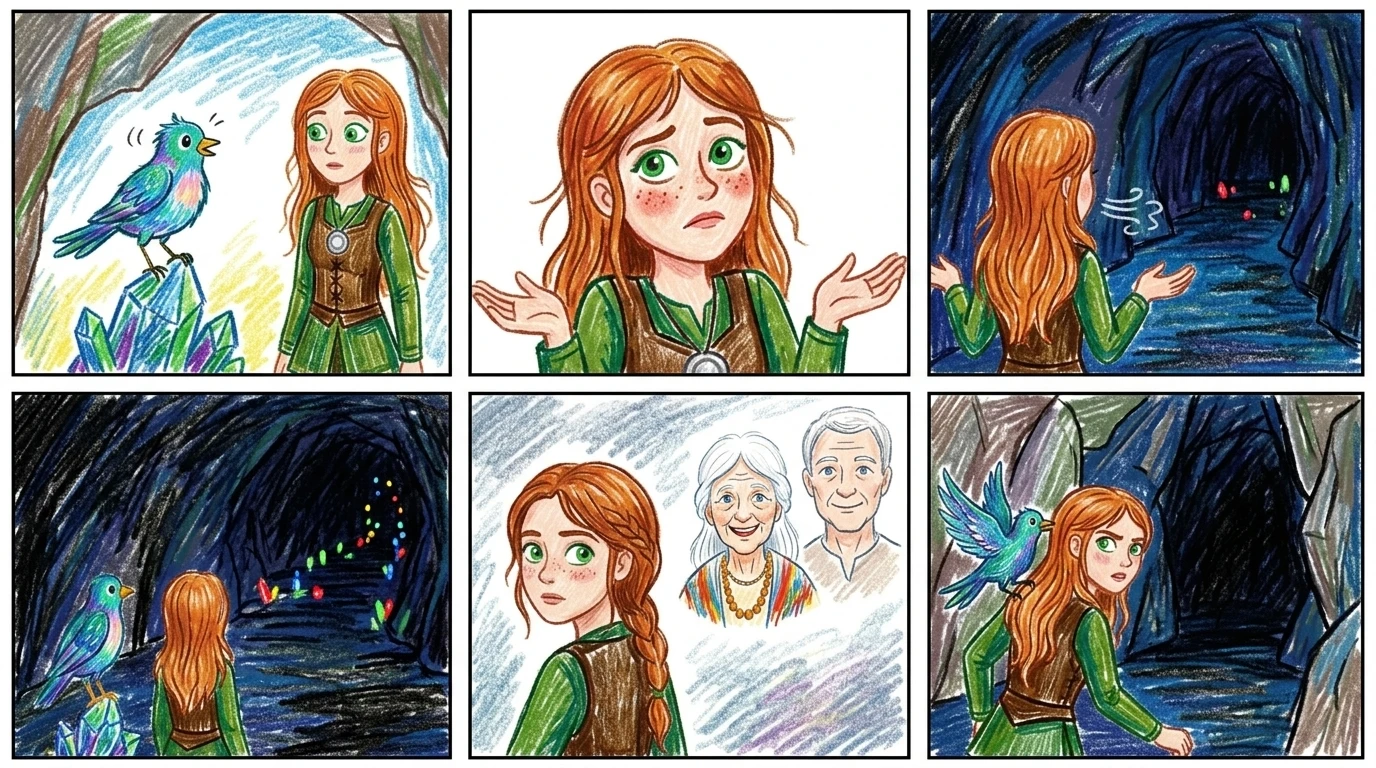 "A Rainbow Seed? What's that?" Robin tilted his head, fluffing his feathers. Eliana shrugged. "I don't know. But if it can bring joy, we have to find it!" She… "A Rainbow Seed? What's that?" Robin tilted his head, fluffing his feathers. Eliana shrugged. "I don't know. But if it can bring joy, we have to find it!" She…