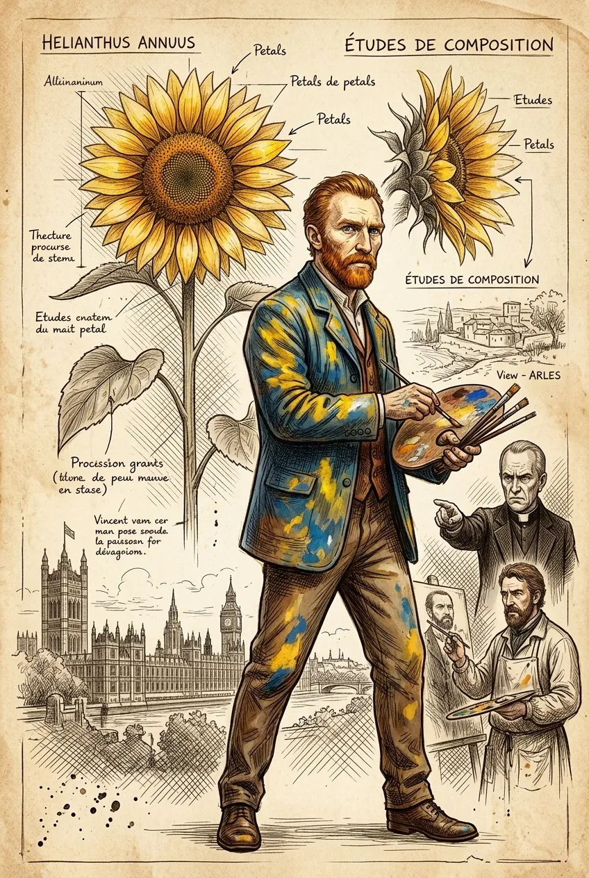 Sunflowers by Vincent van Gogh (London, UK — 1888) — cover