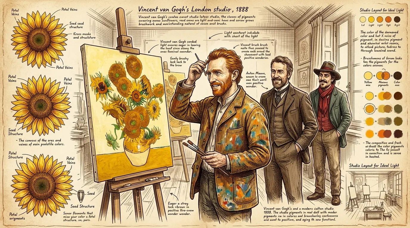 Sunflowers by Vincent van Gogh (London, UK — 1888) — page 1