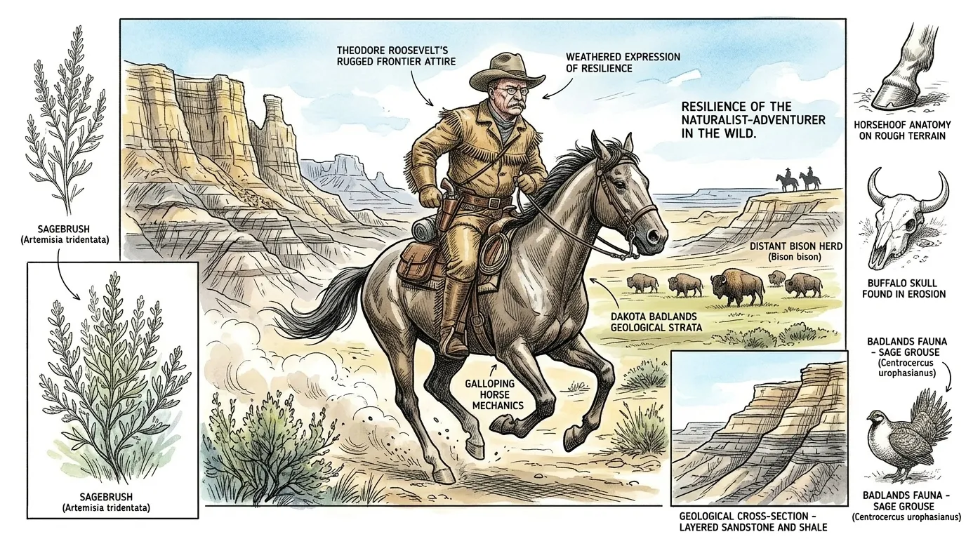 After facing profound personal tragedy in 1884, Theodore Roosevelt retreated to his ranches in the Dakota Territory. Here, amidst the rugged landscape of the… After facing profound personal tragedy in 1884, Theodore Roosevelt retreated to his ranches in the Dakota Territory. Here, amidst the rugged landscape of the…