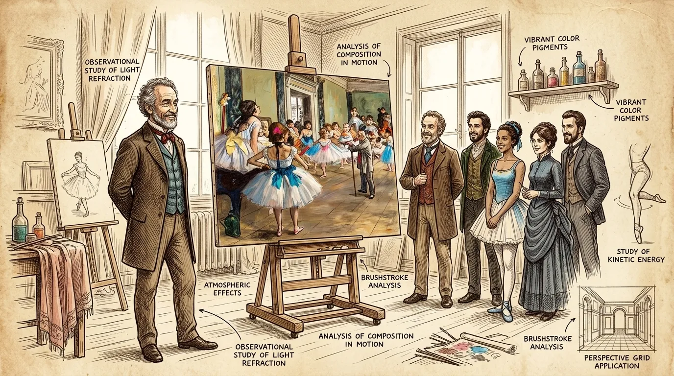 The Ballet Class by Edgar Degas (Paris, France — 1874) — page 1