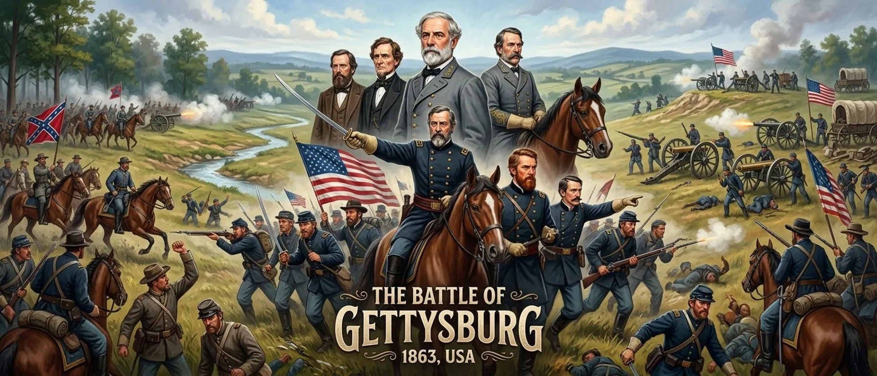 The Battle of Gettysburg (1863, USA) — cover