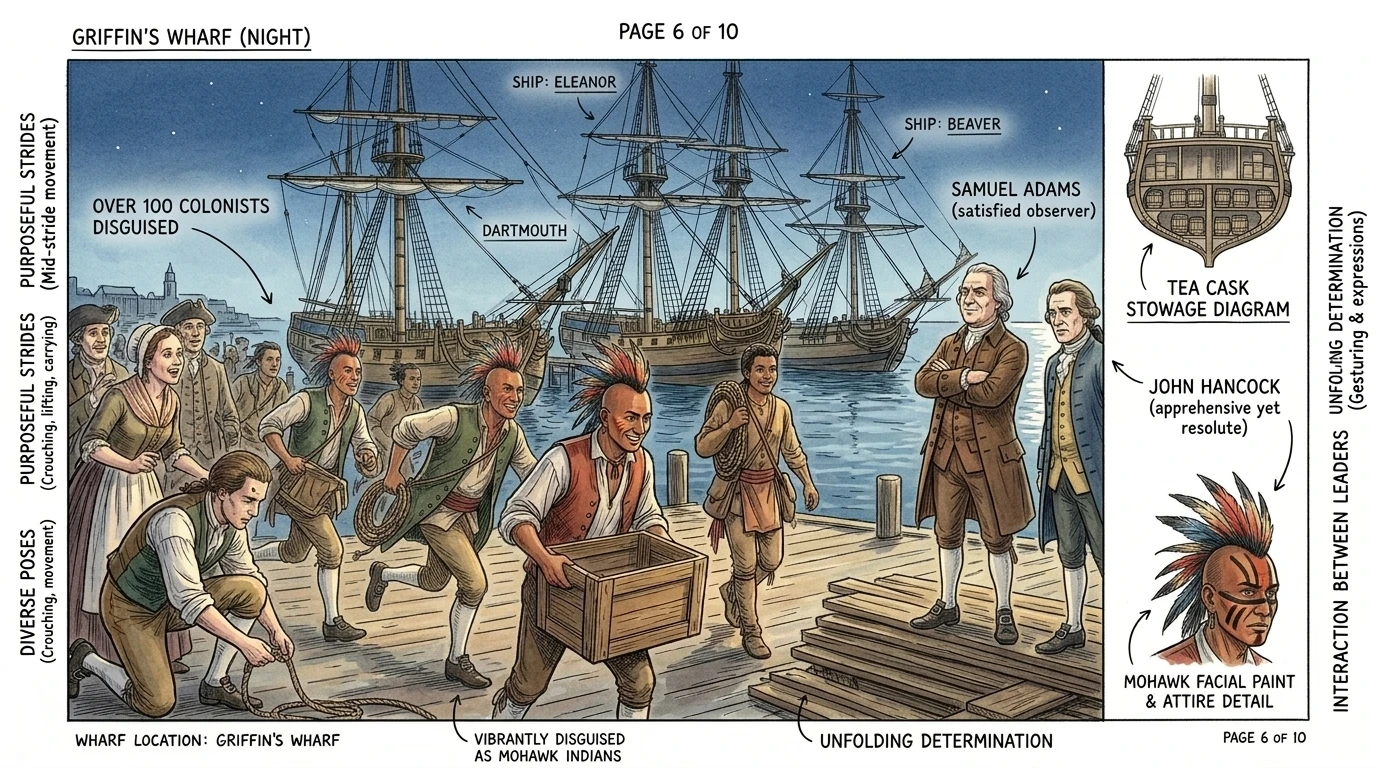 The Boston Tea Party (1773, Massachusetts) — page 6