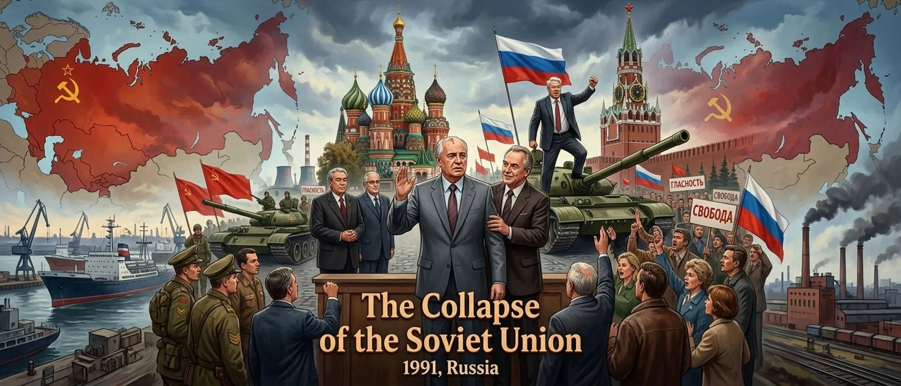 The Collapse of the Soviet Union (1991, Russia) — cover