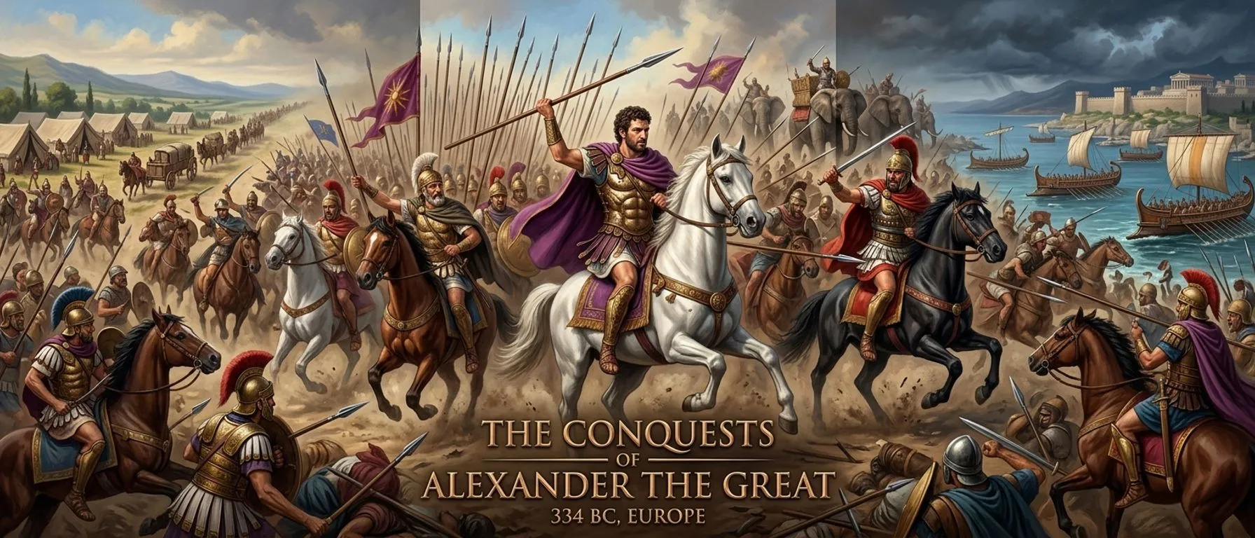 The Conquests of Alexander the Great — Europe, Asia, Africa (334 BC, Europe) — cover