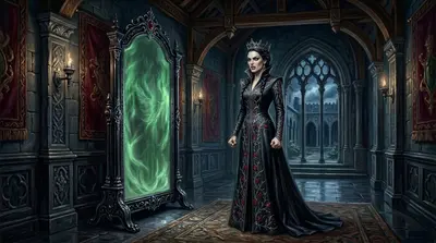 ある運命的な朝、ミレーユ女王はいつもの質問を投げかけた。魔法の鏡はきらめき、その表面は水のように波打った。そして、予期せぬ力に満ちた声でこう告げた。