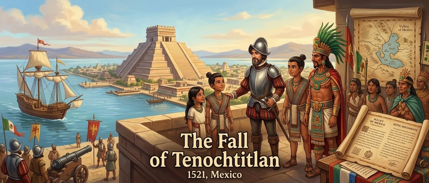 The Fall of Tenochtitlan (1521, Mexico) — cover