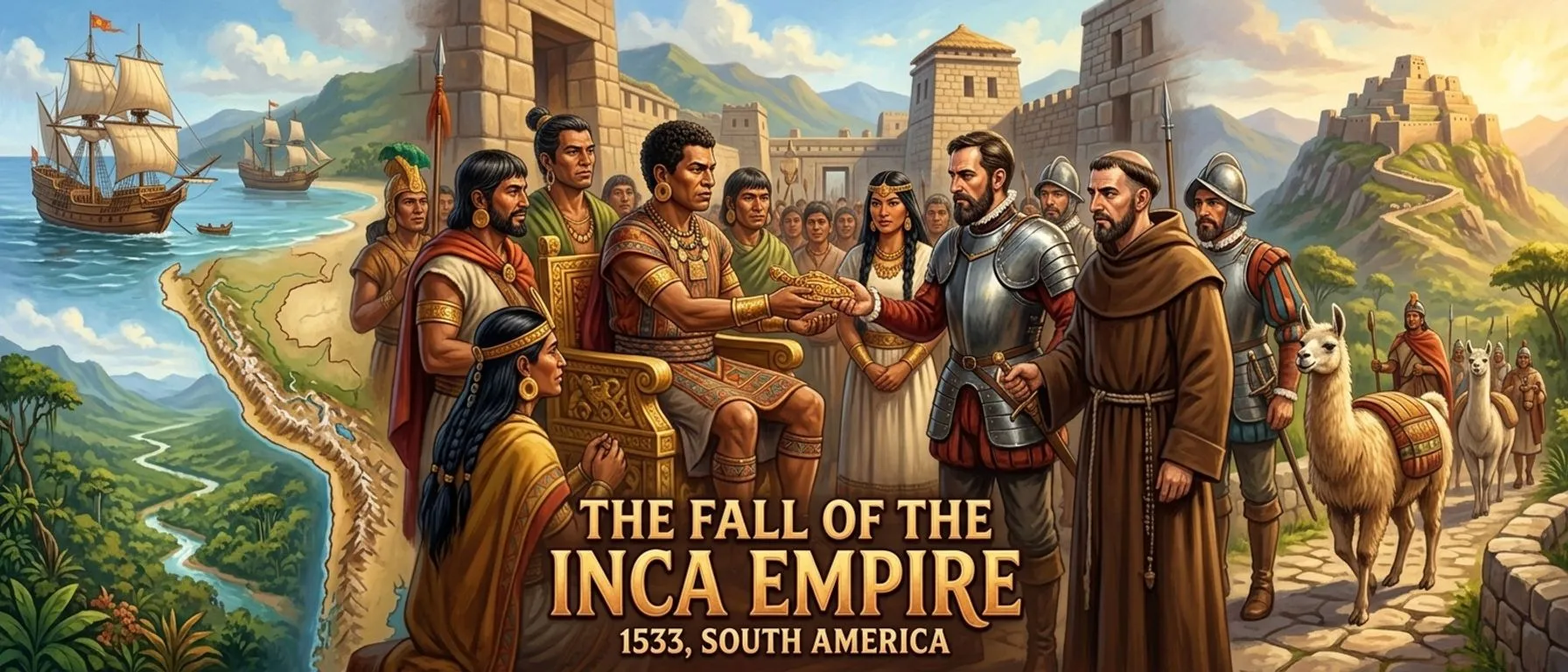 The Fall of the Inca Empire (1533, South America) — cover