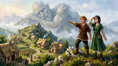 „Schau, Elara, ist es nicht prächtig?“, rief Finn und zeigte auf die fernen Berggipfel, die an den Wolken kratzten. Elara schirmte ihre Augen ab und blickte zu…