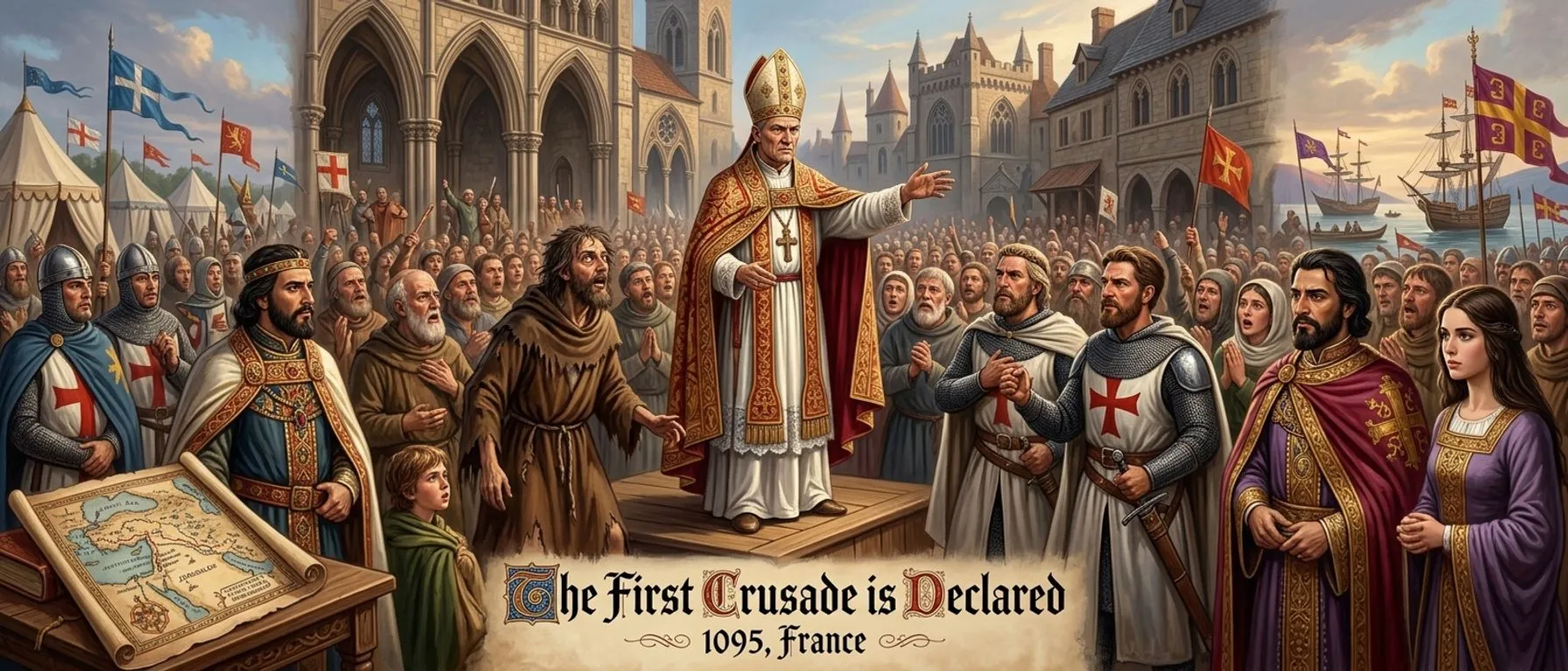 The First Crusade is Declared (1095, France) — cover