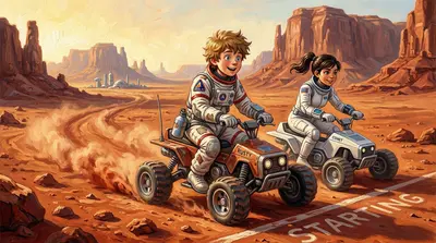 मंगल ग्रह पर पहला बच्चा — पुस्तक का कवर — Wonder Books
