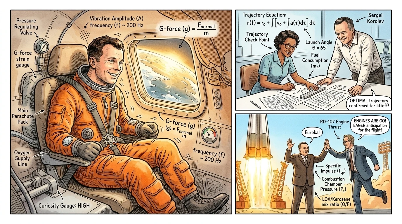 The First Manned Spaceflight by Yuri Gagarin (1961, Soviet Union) — page 1