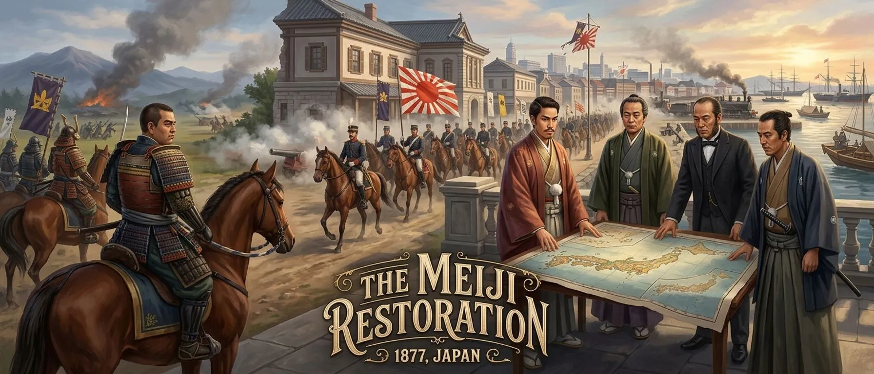 The Meiji Restoration (1877, Japan) — cover