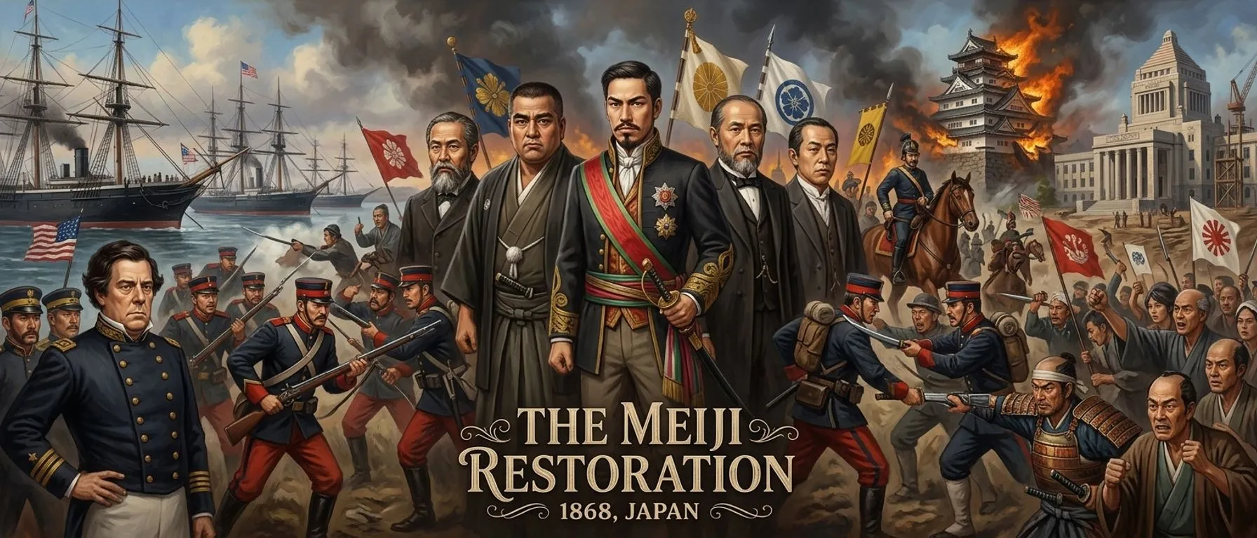 The Meiji Restoration — Japan (1868, Japan) — cover