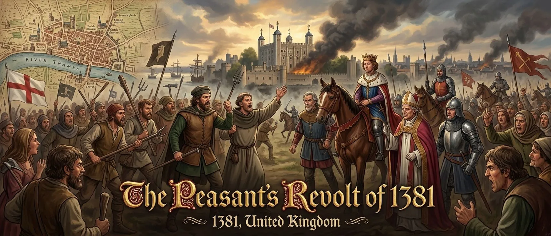 The Peasant's Revolt of 1381 (1381, United Kingdom) — book cover — Wonder History