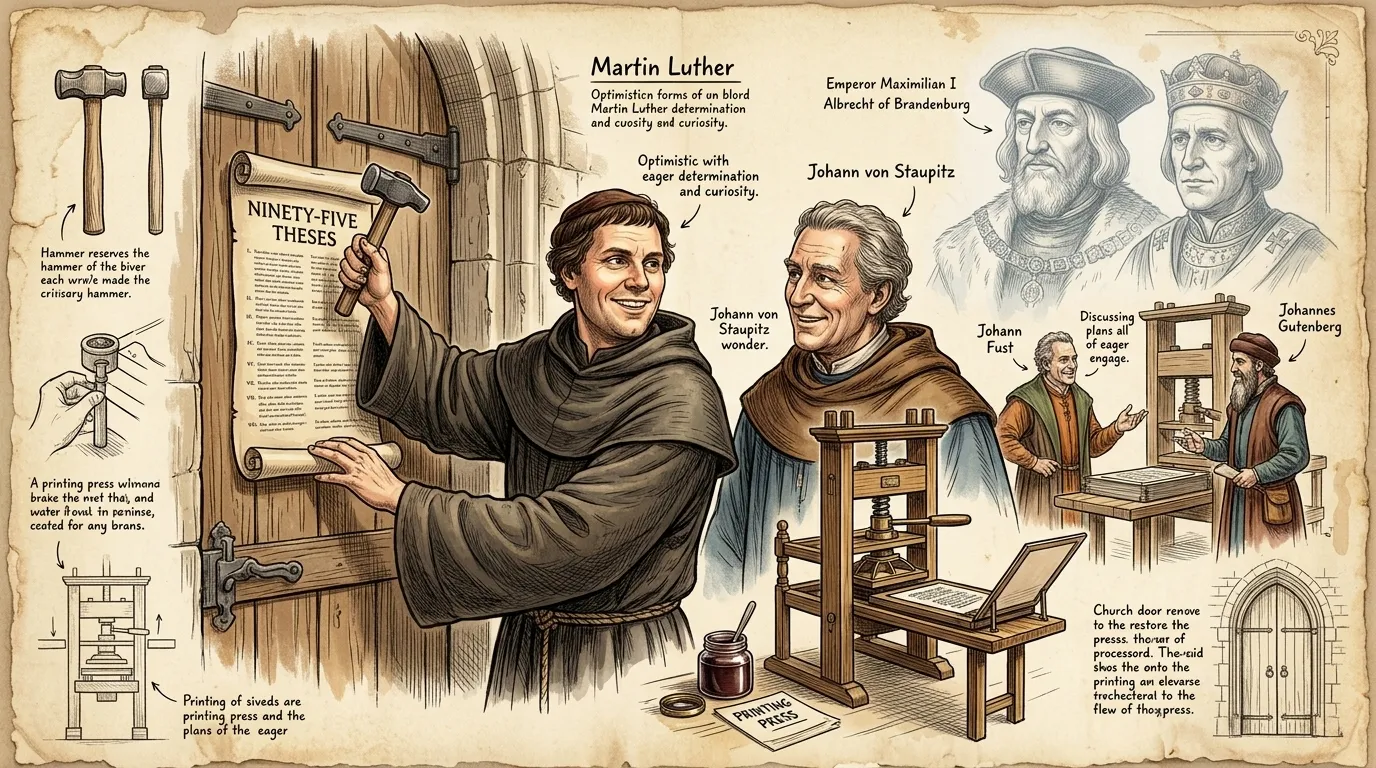 The Printing Press Revolution — Germany (1517, Germany) — page 1 illustration — Wonder History
