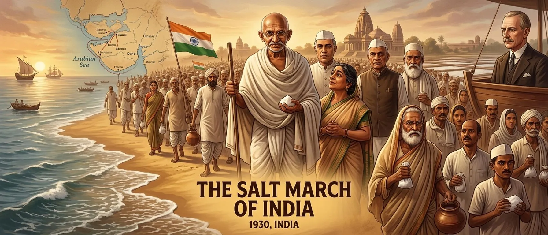 The Salt March of India (1930, India) — cover