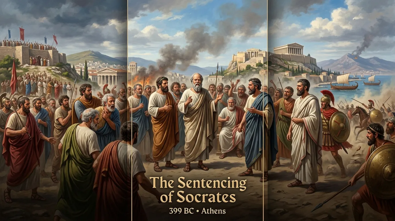 The Sentencing of Socrates (399 BC, Athens) — cover