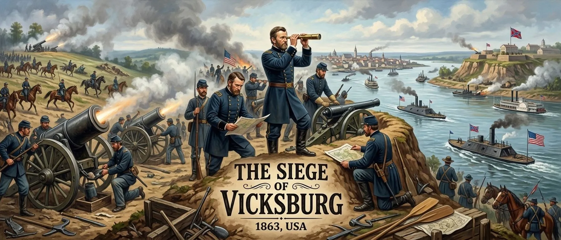 The Siege of Vicksburg (1863, USA) — cover