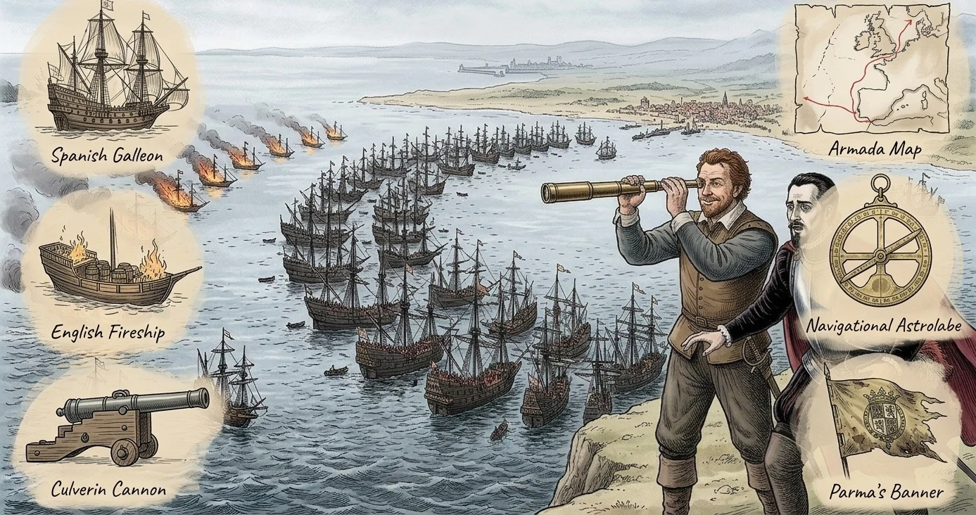 The Sinking of the Spanish Armada (1588, United Kingdom) — page 1