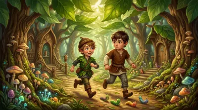 The Great Elder Tree School swayed gently as Pipkin and Bramble raced down its winding, leaf-lined corridors. "Last one to Professor Lumina's class has to… The Great Elder Tree School swayed gently as Pipkin and Bramble raced down its winding, leaf-lined corridors. "Last one to Professor Lumina's class has to…
